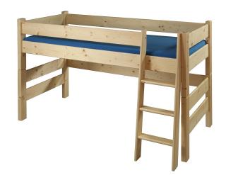 Gazel Sendy postel 90 x 200 zvýšená 120 cm smrk přírodní  + kapsa na postel ZDARMA