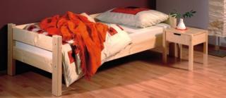 Gazel Sendy postel 90 x 220 cm smrk přírodní prodloužená  + kapsa na postel ZDARMA
