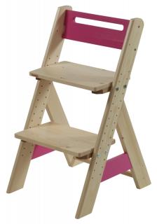 Gazel ZUZU dětská rostoucí židle růžová