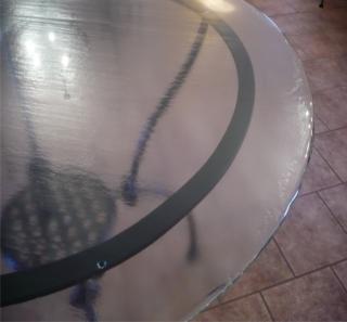 Iron Art deska stolu, pečené sklo - kruh Průměr: 110 cm