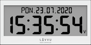 Bílé digitální hodiny s češtinou LAVVU MODIG LCX0010