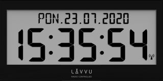 Černé digitální hodiny s češtinou LAVVU MODIG LCX0011