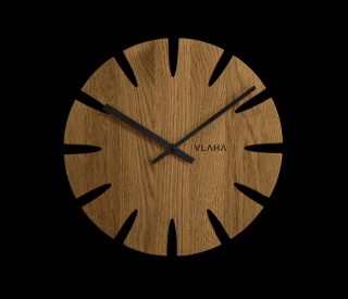 Dubové hodiny VLAHA 32 cm s černými ručkami VCT1015