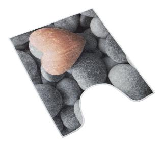 Koupelnová předložka 3D tisk 50x60 cm tmavé kameny