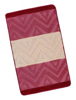 Koupelnová předložka BANY 60x100 cm Chevron burgundy