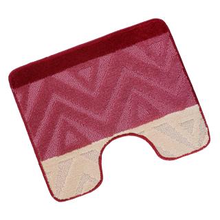 Koupelnová předložka BANY 60x50 cm - s výkrojem Chevron burgundy