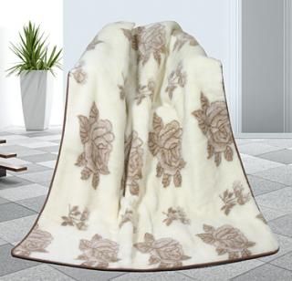 Luxusní dvojitá vlněná deka z australského merina 155x200 DUO růže 2x520g/m2