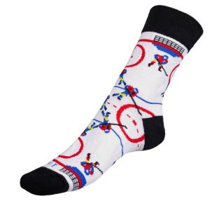 Ponožky Hokej bílá, černá, červená, modrá vel. 30-34