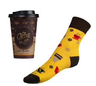 Ponožky Káva v dárkovém balení 43-46