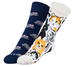 Ponožky Kočka a myš 35-38