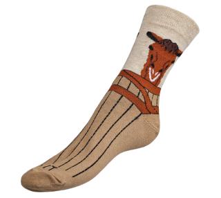 Ponožky Kůň hnědá vel. 35-38