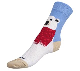 Ponožky Lední medvěd modrá, bílá vel. 39-42