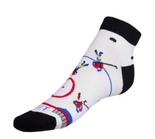 Ponožky nízké Hokej bílá,černá,červená vel. 35-38