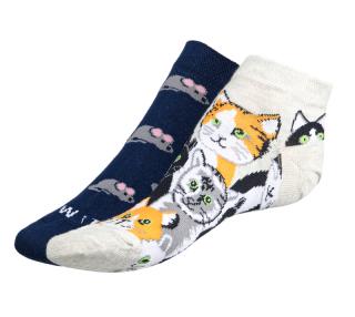 Ponožky nízké Kočka a myš 35-38