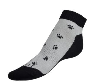 Ponožky nízké Tlapky černé černá,šedá vel. 35-38