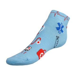 Ponožky nízké Zdravotnictví modrá,červená vel. 35-38