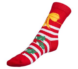 Ponožky Vánoce 3 červená vel. 35-38