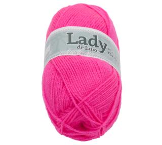 Příze LADY de Luxe neon růžová 100g / 238 m