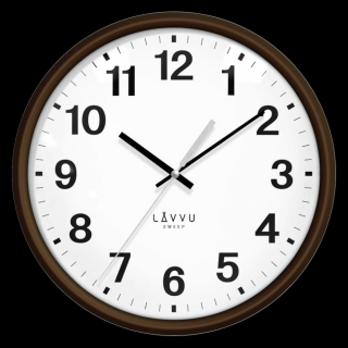 Tmavé dřevěné hodiny s plynulým chodem LAVVU ESSENTIAL WOOD LCS4041