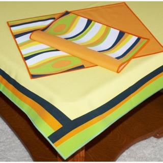 Ubrus abstrakce set, 1 ks 120 x 140 cm + 2 ks 30 x 45 cm