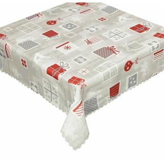 Ubrus polyesterový OXY, Sváteční dárečky, výběr rozměru Velikost: 100 x 140 cm
