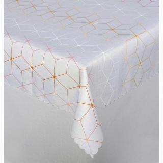 Ubrus s nešpinivou úpravou, Aneta, šedo-oranžový, výběr rozměru Velikost: 40 x 160 cm