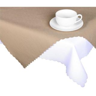 Ubrus s nešpinivou úpravou Deštík jednobarevný kávový, výběr rozměru Velikost: 100 x 140 cm