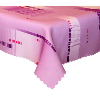 Ubrus s nešpinivou úpravou, Metrix fialový, výběr rozměru Velikost: 120 x 140 cm
