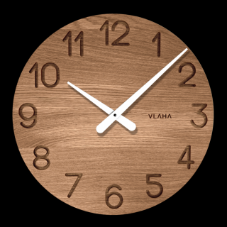Velké dřevěné hodiny VLAHA OAK 45cm VCT1133