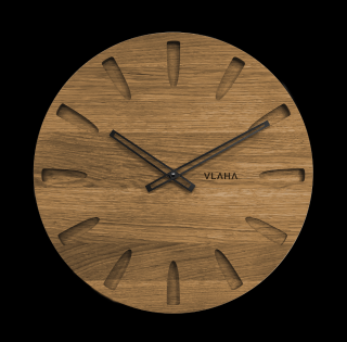 Velké dubové hodiny GRAND 45 cm s černými ručkami VCT1022