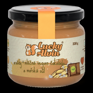 Arašídy a mléčná vegan čoko a mořsk. sůl 330g Lucky Alvin