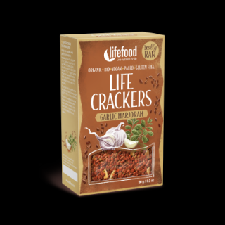 Bio life crackers a la bramborák česnekové s majoránkou 90 g raw