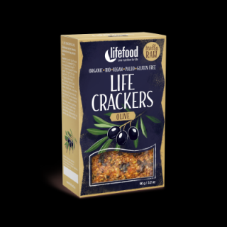 Bio life crackers olivové 90 g raw