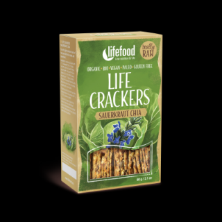 Bio life crackers zelánky s kyselým zelím a chia 60 g raw
