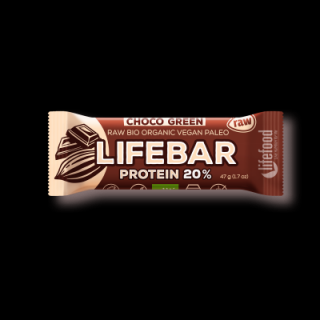 Bio lifebar protein čokoládová se spirulinou 47 g raw