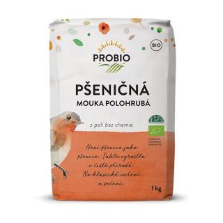 Bio mouka pšeničná bílá polohrubá 1 kg