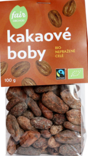 Bio nepražené kakaové boby Uganda 100g