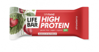 BIO Tyčinka Lifebar proteinová s jahodami 40g