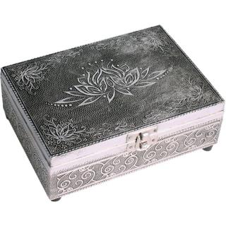 Krabička na taroty lotos stříbrná