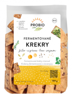 Krekry fermentované žito, cizrna, len, sezam 100 g BIO