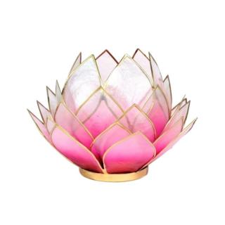 Mani Bhadra Svícen - lotosový květ - růžový - velký kulatý