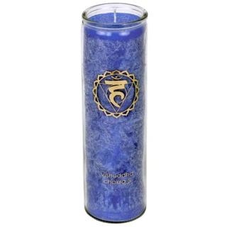 Svíce čakrová modrá 21x6,5cm