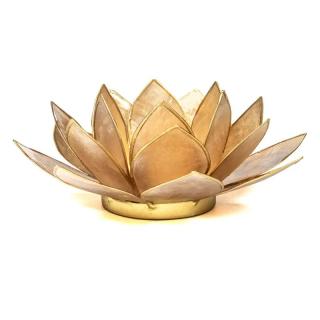 SVÍCEN LOTUS ZLATÝ 13,5CM