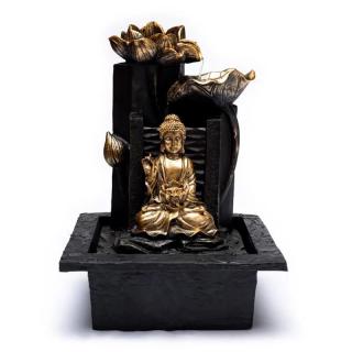 Vodní fontána buddha lotos 21.5x19x31.5cm
