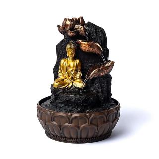 VODNÍ FONTÁNA BUDDHA S LOTUSEM 19,5X19,5X27CM