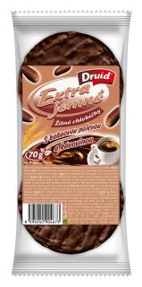 Žitné chlebíčky extra jemné s kakaovou polevou a kávovinou 70g