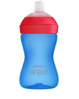 Avent hrnek 300 ml Grippy chlapec s měkkým pítkem