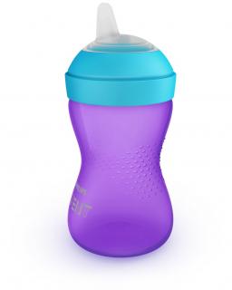 Avent hrnek 300 ml Grippy dívka s měkkým pítkem