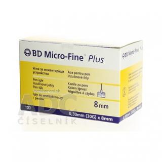 BD MICRO FINE 30G - jehly do aplikátorů inzulínu (0,30 x 8 mm) 1x100 ks