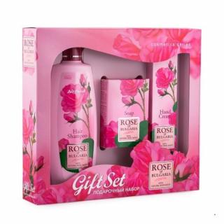 Dárkový set - šampon, mýdlo a krém na ruce z růžové vody Rose of Bulgaria